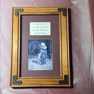 Rustic Brown Wooden Picture Frame with Inspirational Quote